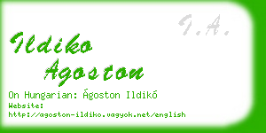 ildiko agoston business card